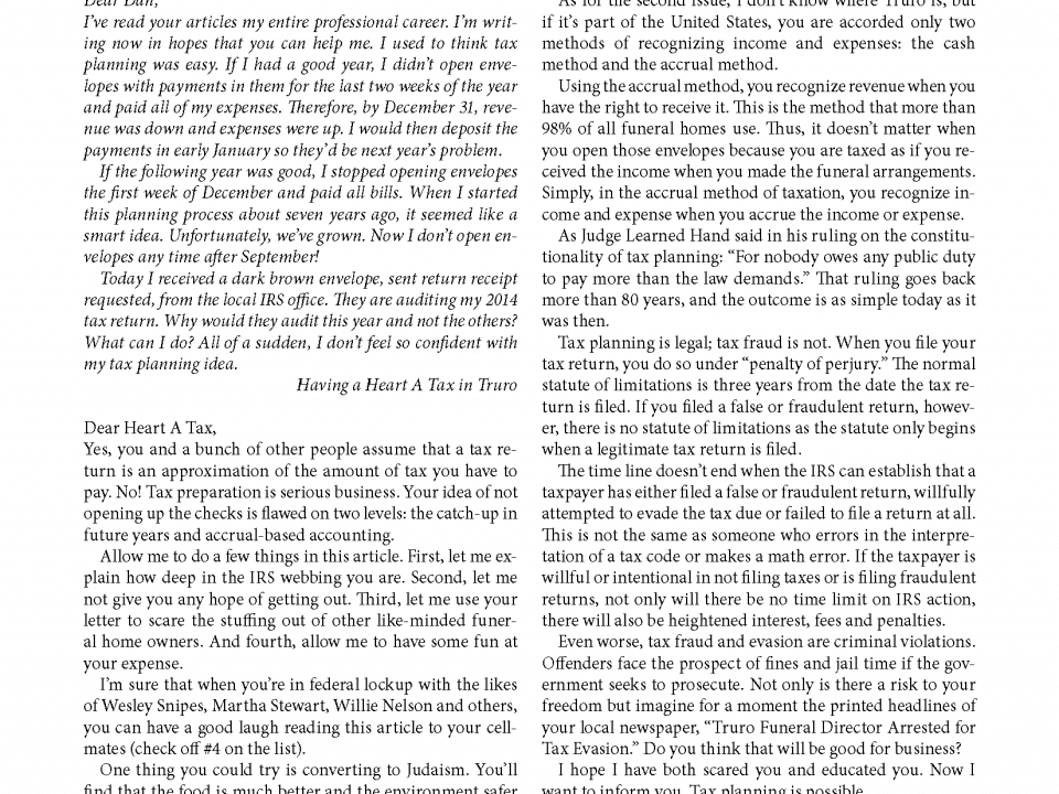 Funeral And Cemetery Consultants Blog A Cautionary Tale