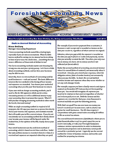Funeral And Cemetery Consultants Blog Accounting Newsletter April 2014
