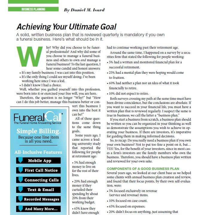 Funeral And Cemetery Consultants Blog Achieving Your Ultimate Goal
