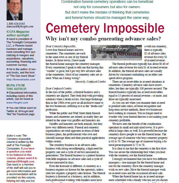 Funeral And Cemetery Consultants Blog Why Isn’t My Combo Generating Advance Sales?