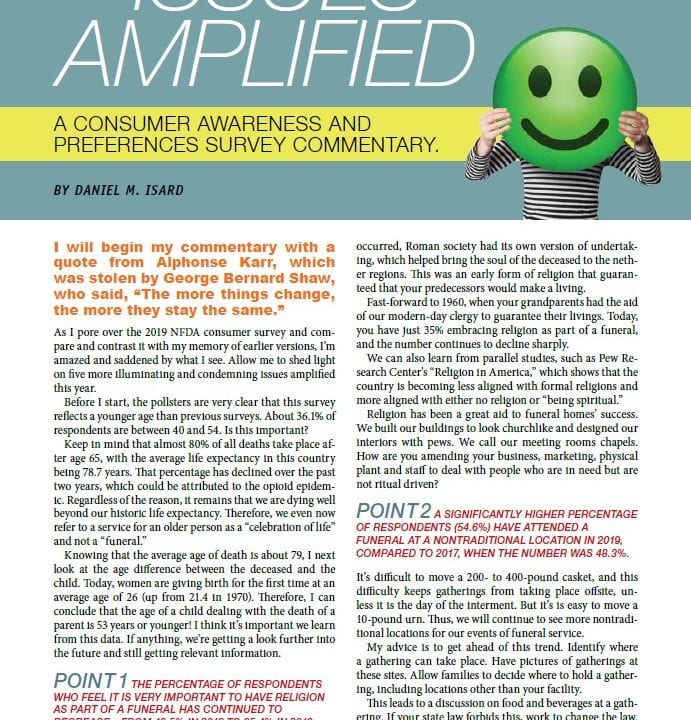 Funeral And Cemetery Consultants Dan Isard Issues Amplified Image