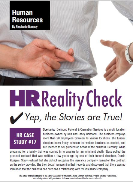 Funeral And Cemetery Consultants Stephanie Ramsey HR Reality Check 17