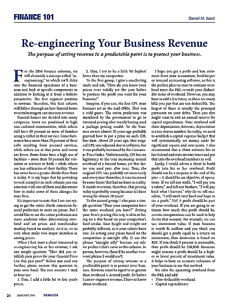 Re Engineering Your Business Revenue Finance 101 Thedirector January
