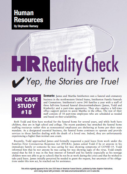 Cover of HR Reality Check case study document