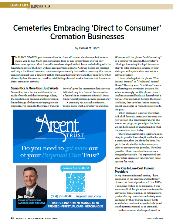 Cover for Cemetery Impossible March 2021 document