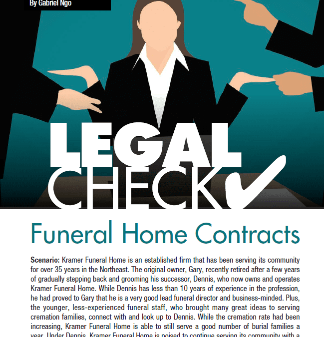 Cover of Legal Check Funeral Home Contracts document