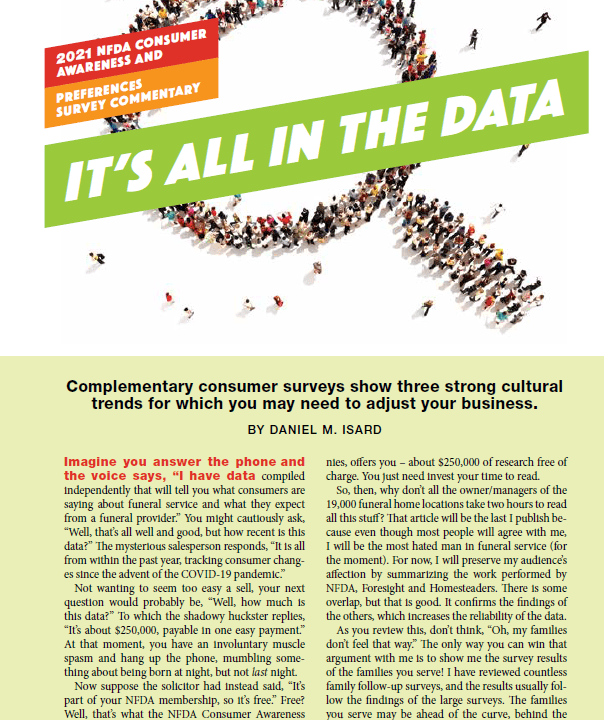 Cover of It's All In The Data document
