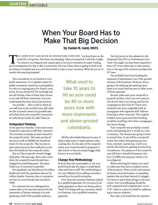 Cover of When Your Board Has to Make That Big Decision document