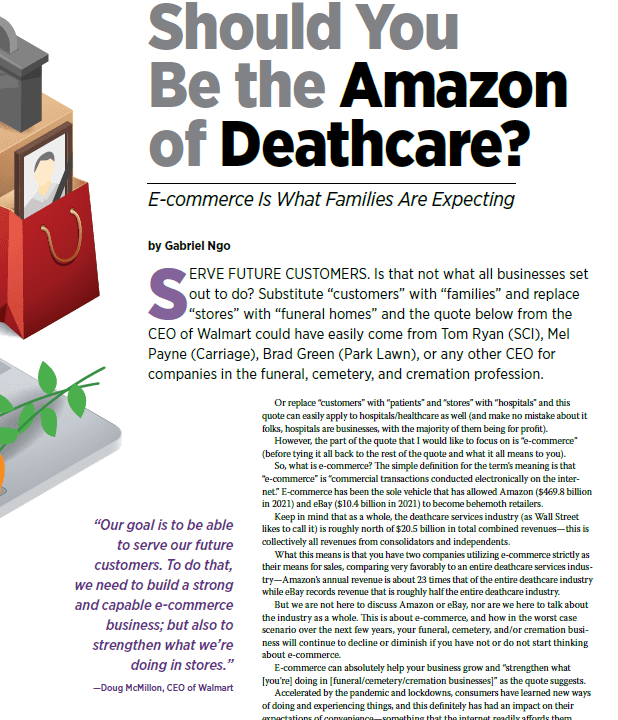 Cover of Should You Be the Amazon of Deathcare document