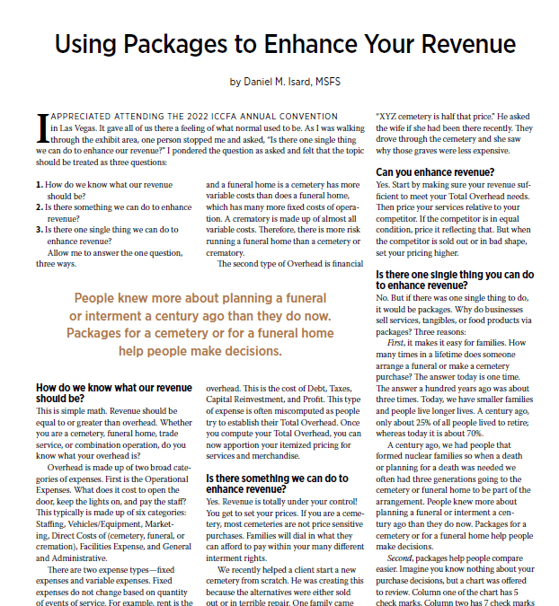 Cover of Using Packages to Enhance Your Revenue document
